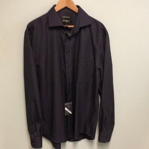 Men’s Tall XL dress shirt- purple with black grid